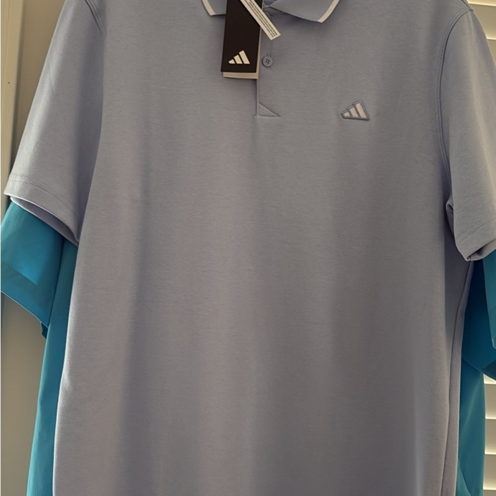 Adidas Men's Light Blue Polo Shirt